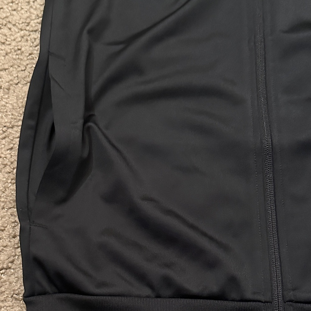 Adidas Mens Long Sleeve Full Zip Up Athletic Track Jacket Black White Size S - Picture 9 of 9